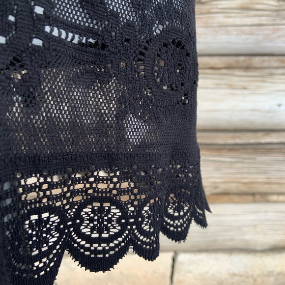 Free People ~ Black Lace Tanktop ~ Size SP - Picture 2 of 8